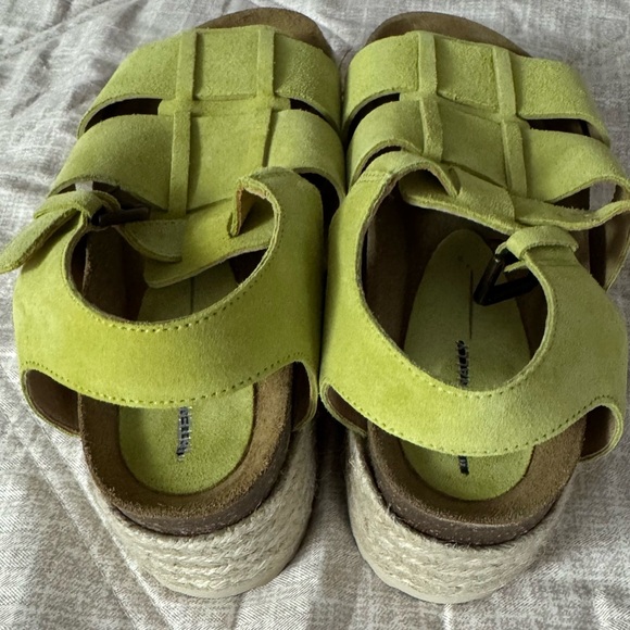 Free People Intentionally Blank Dreams Flatform Sandal Pistachio - Picture 4 of 8